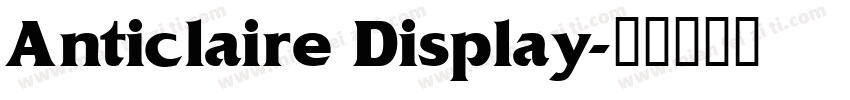Anticlaire Display字体转换